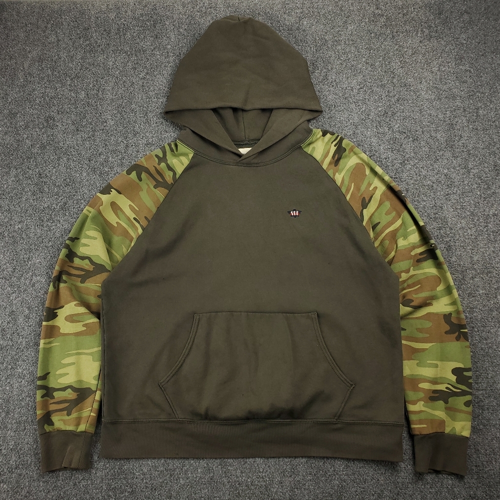 Denim & Supply Ralph Lauren Hoodie XL Camo Sweatshirt American Flag Y2K Grunge - Picture 8 of 8